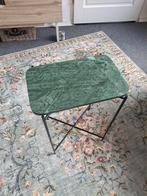Bijzettafels/ nachtkastjes  GROEN  MARMER. Per stuk., Huis en Inrichting, Tafels | Bijzettafels, Minder dan 55 cm, Metaal of Aluminium