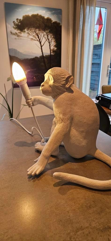 Aap monkey lamp van Seletti + Marcantonio, wit, Huis en Inrichting, Lampen | Tafellampen, Zo goed als nieuw, Minder dan 50 cm