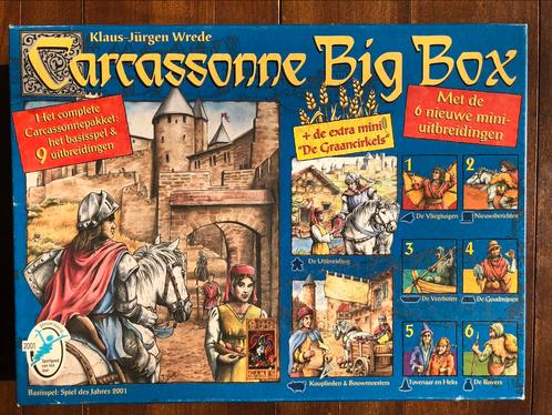 Carcassonne Big Box - blauw, Hobby en Vrije tijd, Gezelschapsspellen | Bordspellen, Zo goed als nieuw, Ophalen of Verzenden