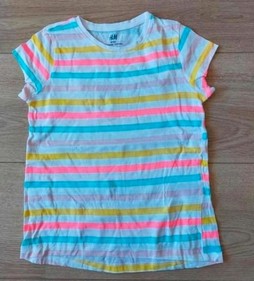 Zgan! Vrolijk gestreept t-shirt van H&M ! Mt 110/116, Kinderen en Baby's, Kinderkleding | Maat 110, Zo goed als nieuw, Meisje