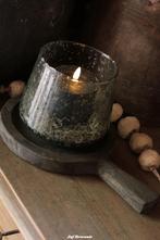 Windlicht 'diamond' maat M, bubbelglas, Huis en Inrichting, Woonaccessoires | Overige, Nieuw, Ophalen of Verzenden, Info@jufbrocante.nl
