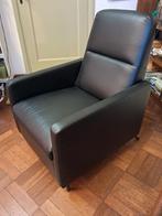 Ikea GISTAD zwarte leder relaxfauteuil, Huis en Inrichting, Fauteuils, Ophalen, Minder dan 75 cm, Leer, Zo goed als nieuw
