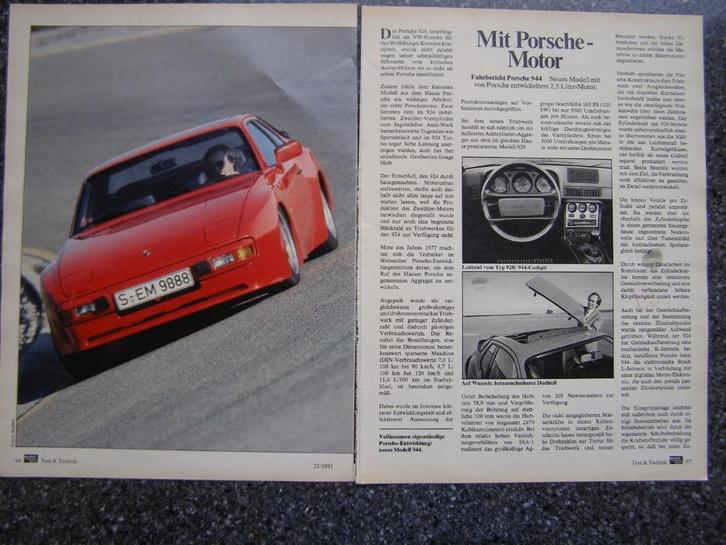 Porsche 944 (incl cabrio) ? Eerst 20x autotest lezen, Boeken, Auto's | Folders en Tijdschriften, Gelezen, Ophalen
