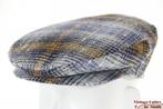 Platte pet Borsalino Doria blauw grijs wol mix +drukknoop 55, Borsalino Doria, Nieuw, Ophalen of Verzenden, Pet
