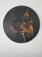 Muurcirkel Smart lion, Huis en Inrichting, Ophalen, Zo goed als nieuw, Schilderij, 75 cm of meer