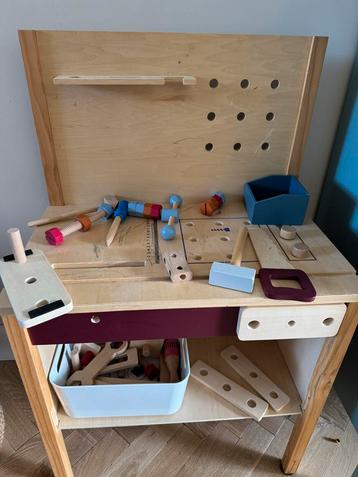 Houten Speelwerkbankje - Gebruikt beschikbaar voor biedingen