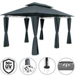 Partytent paviljoen pagodetent 3x4m Antraciet GRATIS BEZORGD, Tuin en Terras, Partytenten, Minder dan 4 meter, Nieuw, Paviljoen