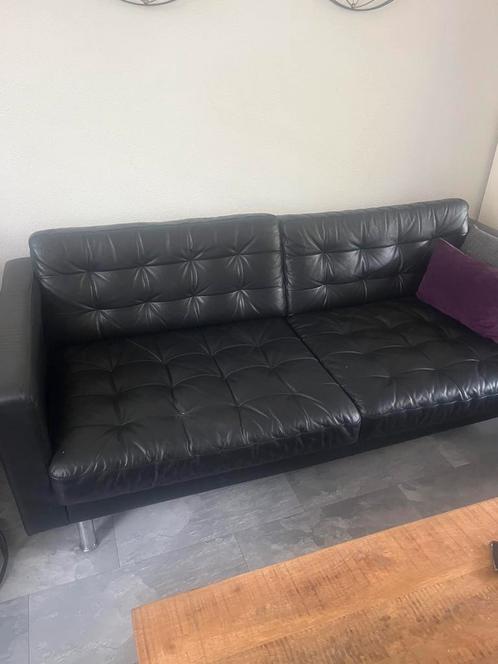 Landskrona 3 zits bank leder, Huis en Inrichting, Banken | Bankstellen, Gebruikt, Driepersoons, 200 tot 250 cm, Minder dan 75 cm