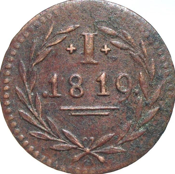 Nederland Bleyensteinse duit 1819 (schaars), Postzegels en Munten, Munten | Nederland, Losse munt, Overige waardes, Vóór koninkrijk