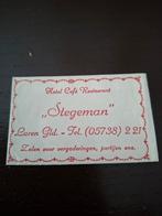 Suikerzakje Hotel Stegeman Laren (Gld), Ophalen of Verzenden