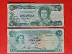 2x 1 dollar Bahamas 1974 jaar set, Ophalen of Verzenden, Noord-Amerika, Setje