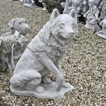 Wolf van beton tuinbeeld hond wolven