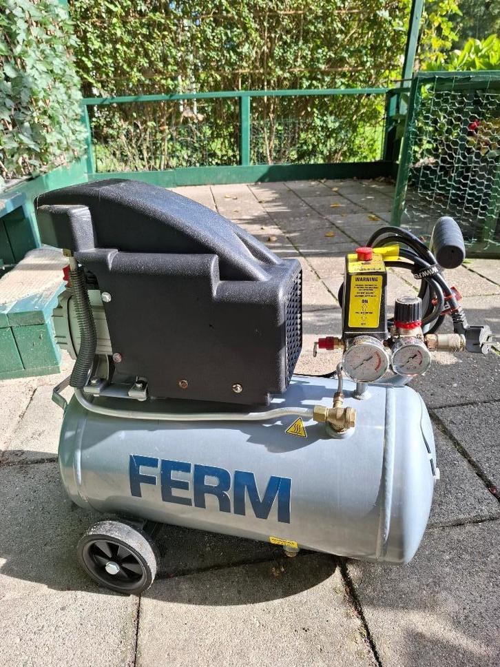 Z.G.A.N. Compressor Ferm, Doe-het-zelf en Verbouw, Compressors, Zo goed als nieuw, 6 tot 10 bar, Minder dan 25 liter, Minder dan 200 liter/min