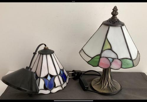 Twee lampen ‘Tiffany style’, Antiek en Kunst, Antiek | Lampen, Ophalen of Verzenden