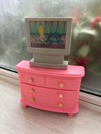 Barbie pop Mattel commode, lade kast tv vintage, Ophalen of Verzenden, Gebruikt