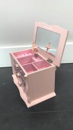 Ballerina houten juwelen muziekdoos, Ophalen, Roze, Hardcase, Zo goed als nieuw