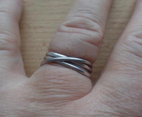 zilveren 3 in 1 ring [930], Sieraden, Tassen en Uiterlijk, Ringen, Zo goed als nieuw, Dame, 17 tot 18, Zilver, Zilver, Verzenden