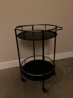 Stijlvolle Serveerwagen / Messing Trolley, Huis en Inrichting, 45 tot 60 cm, Gebruikt, Metaal of Aluminium, Rond