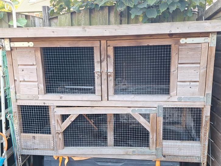 Mooi, fijn konijnenhok. MOET WEG!, Dieren en Toebehoren, Knaagdieren en Konijnen | Hokken en Kooien, Gebruikt, Hok, 90 cm of meer