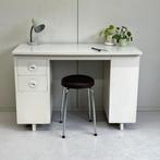 Vintage retro jaren 60 bureau wit met boekenkast en lades, Ophalen, Gebruikt, Onbekend, Onbekend