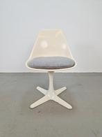 vintage Tulip dining glasvezel stoel Maurice Burke Arkana 60, Huis en Inrichting, Stoelen, Metaal, N, Wit, Vintage