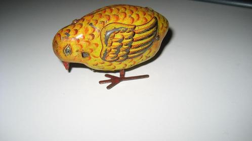 Blikken vogel werkend met sleutel, Antiek en Kunst, Antiek | Speelgoed, Ophalen of Verzenden