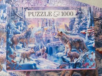 Puzzle 'arctische wolven' / 'arctic wolves' 1000 stukjes beschikbaar voor biedingen