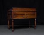 Antiek Vrijstaand Bureau Italiaans Schrijftafel Desk Vintage, Ophalen of Verzenden