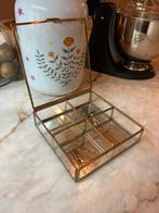 Sierradenkistje van messing en glas, Ophalen, Minder dan 50 cm, Minder dan 50 cm, Minder dan 50 cm