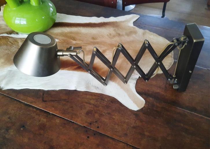 Wandlamp met schaararm / schaarlamp Steinhauer, Huis en Inrichting, Lampen | Wandlampen, Metaal, Ophalen of Verzenden