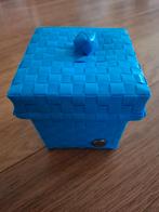 blauw mandje met deksel van Handed by, Ophalen of Verzenden, Nieuw, Vierkant, Mand