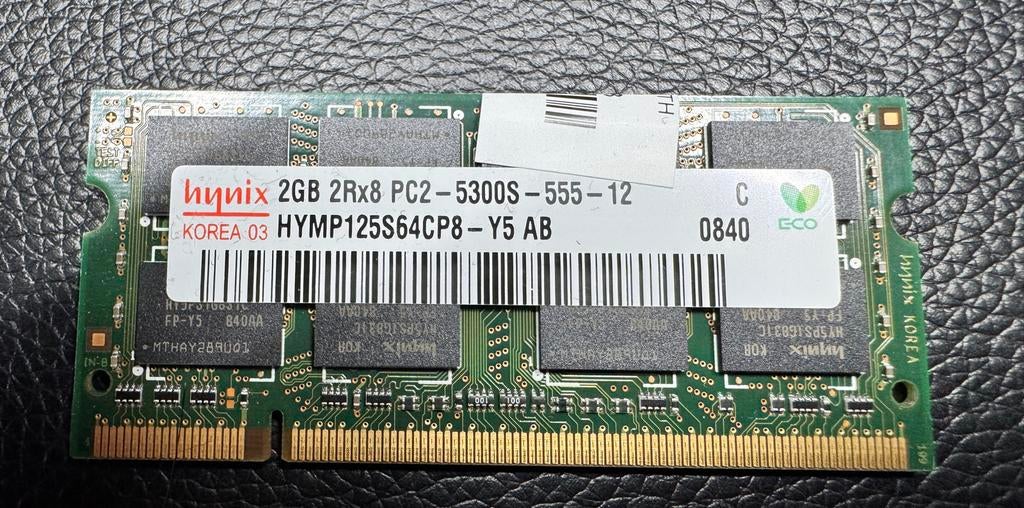 Hynix 2GB PC2-5300S Laptop RAM Geheugen, Computers en Software, RAM geheugen, Gebruikt, Ophalen of Verzenden, DDR2, 2 GB