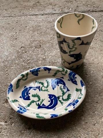 Emma Bridgewater Vintage soapdish&beaker. beschikbaar voor biedingen