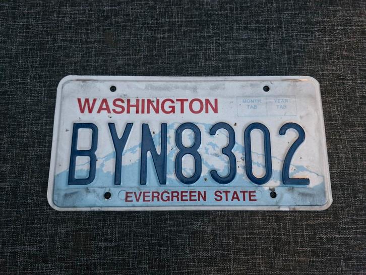 Kentekenplaat Washington USA Nummerplaat nummerbord License, Verzamelen, Automerken, Motoren en Formule 1, Gebruikt, Auto's, Ophalen of Verzenden