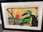 Schilderij met 2 toekans, Ophalen of Verzenden, Schilderij