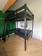 Ikea Hoogslaper zwart 140x200, Ophalen, Gebruikt, Hoogslaper, 140 cm