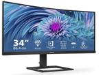 Philips 346E2CUAE 34 Inch (86 cm) Curved Ultrawide monitor, Computers en Software, Monitoren, Philips, Curved, VA, Nieuw