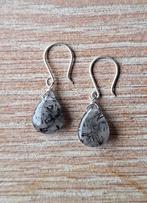 handgemaakte oorbellen echt zilver en rutielkwarts, Sieraden, Tassen en Uiterlijk, Oorbellen, Hangers, Verzenden, Nieuw, Zilver