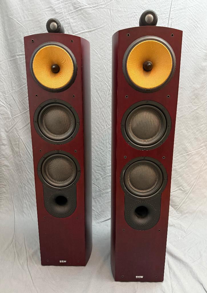 Bowers en Wilkins - B&W 804 Nautilus Red Stained, Audio, Tv en Foto, Luidsprekers, Zo goed als nieuw, Front, Rear of Stereo speakers