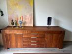 Notenhouten Dressoir 55x220 - Met Vlekje, Huis en Inrichting, Kasten | Dressoirs, Ophalen, Gebruikt, 200 cm of meer, Met lade(s)