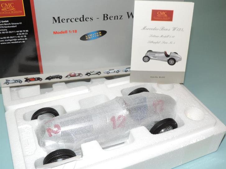 CMC M-052 Mercedes-Benz W125 1937 #12 Limited Edition *Nieuw, Hobby en Vrije tijd, Modelauto's | 1:18, Nieuw, Auto, Overige merken