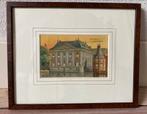 Litho van het Mauritshuis anno 1900, Antiek en Kunst, Ophalen of Verzenden