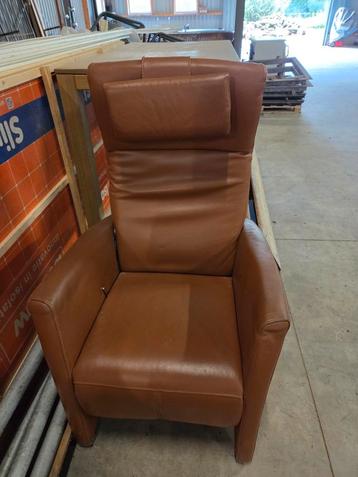 Cognac Relax Fauteuil - Mechanische Bediening beschikbaar voor biedingen