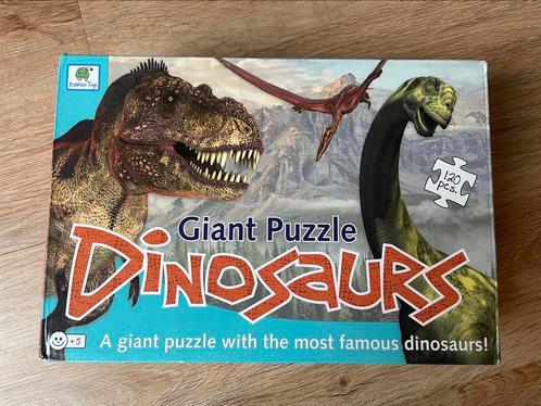 Mega puzzel dinosaurussen 120 stuks, Giant Puzzle Dinosaurs, Kinderen en Baby's, Speelgoed | Kinderpuzzels, Zo goed als nieuw