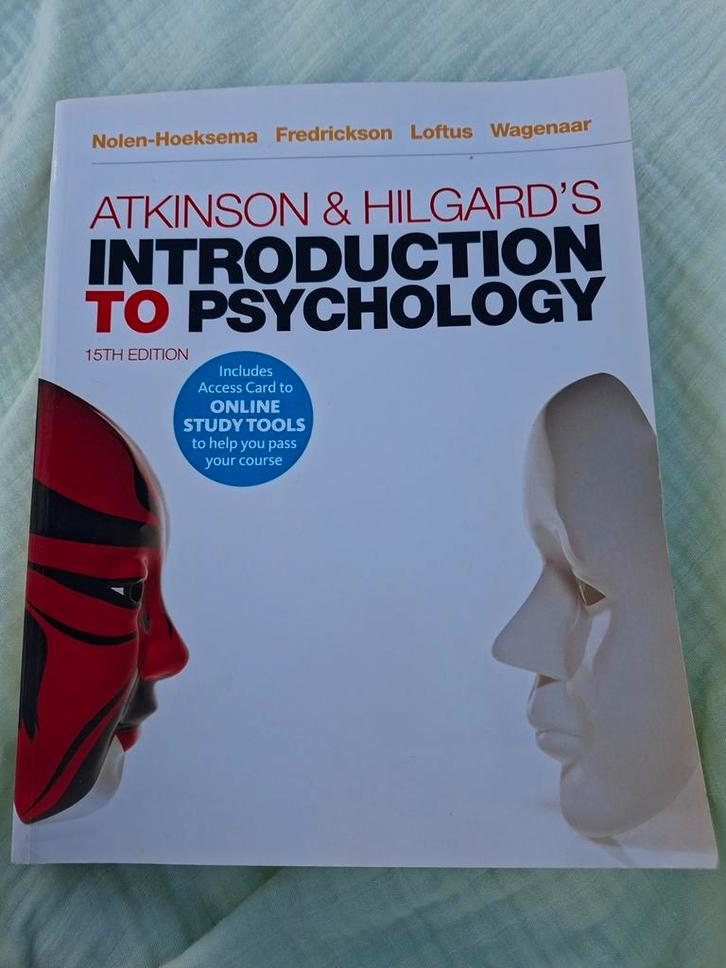 Atkinson & Hilgard's Introduction to Psychology, Boeken, Studieboeken en Cursussen, Gelezen, WO, Alpha, Ophalen of Verzenden