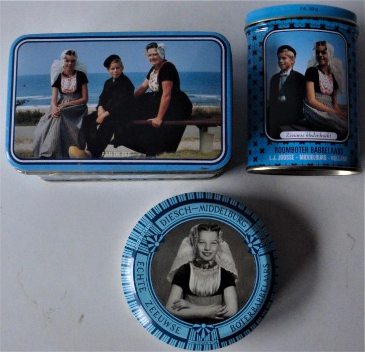 L.J. Joosse en Diesch Middelburg 6 blikken Zeeuwse Roomboter, Verzamelen, Blikken, Zo goed als nieuw, Overige, Overige merken