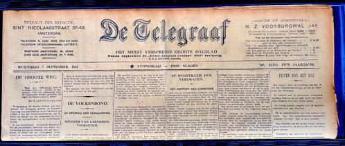 1921…krant avond editie. Mijn moeder zei altijd: “ Lees gee, Verzamelen, Tijdschriften, Kranten en Knipsels, Krant, Nederland