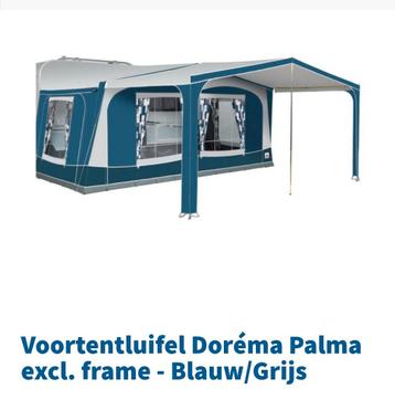 Dorema la palma luifel met pees maat 12. Inc tentstokken. beschikbaar voor biedingen