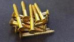 10 st Messing houtschroeven verzonken kop 8 x 80 mm woonboot, N, Nieuw, Ophalen of Verzenden, N