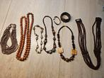 8 vnl houten sieraden, Ophalen of Verzenden, Bruin, Overige materialen